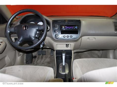 Beige Interior 2002 Honda Civic LX Sedan Photo #40911529 | GTCarLot.com