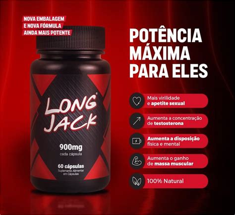 Long Jack 900mg 60 Cápsulas Energia Do Corpo