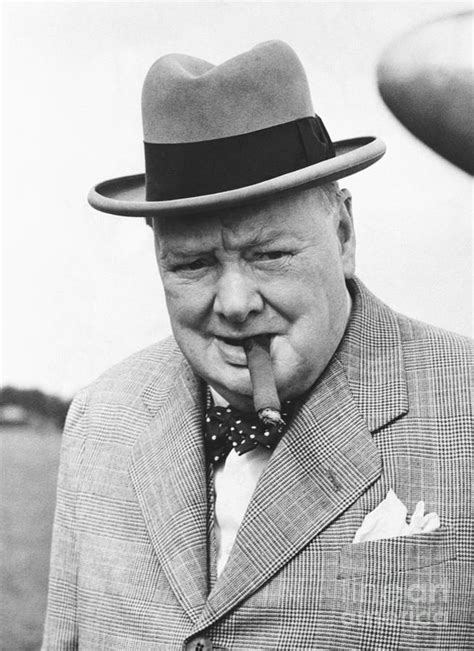 Winston Churchill With Cigar by Bettmann