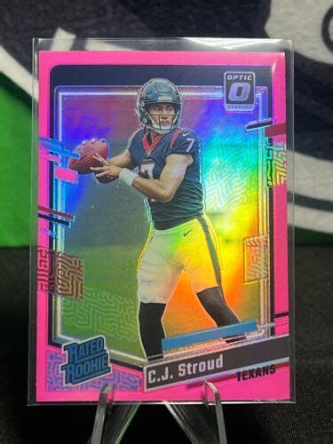 Donruss Optic Cj Stroud Pink Holo Rated Rookie Prizm Texans