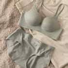 HYG Lingerie Set Plain Seamless Wireless Bra Panty YesStyle