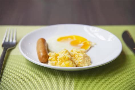 Sausage with egg breakfast set - breakfast food concept 10185590 Stock