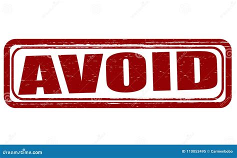 avoid stock illustration illustration  escape stamp