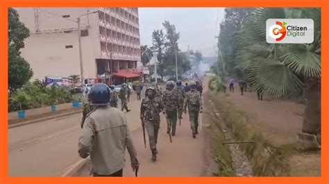 Protesters Engage Police In Running Battles In Kisii Town Youtube