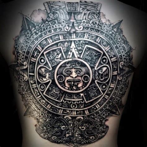 40 Mayan Calendar Tattoo Designs For Men - Tzolkin Ink Ideas