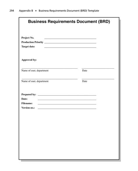 Simple Business Requirements Document Templates Template Lab In