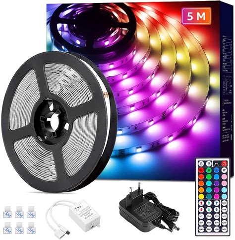 Lepro Ruban Led M Bande Led Chambre Rgb V Multicolore Led