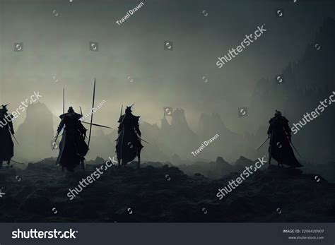 Medieval Fantasy Battle Painting Illustration Stock Illustration ...