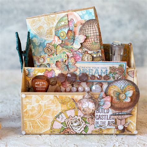 Craft Storage Solutions – DIY Desk Organizer – Graphic 45 Papers