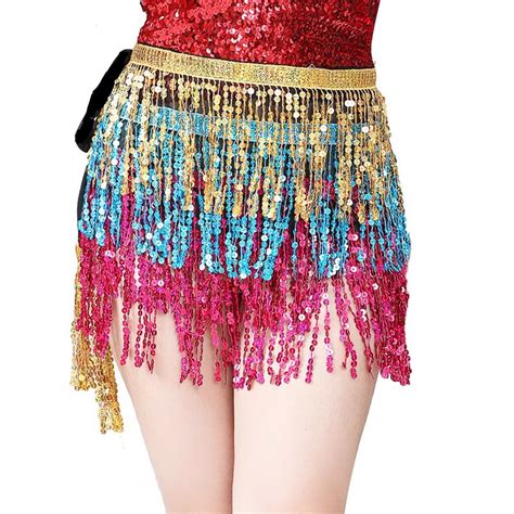 Jual Belly Dance Hip Scarf Sabuk Tari Perut Selendang Zumba Sequin