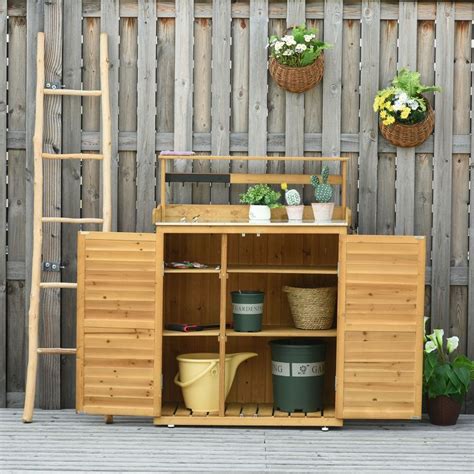 Outdoor Storage with Table Top - Frameworks Furniture Studio
