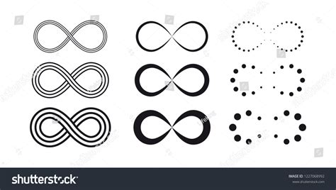 Infinity Symbols Eternal Limitless Endless Life Stock Vector Royalty Free 1227068992