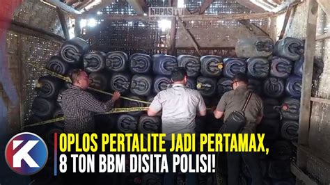 Nekat Oplos Pertalite Jadi Pertamax 8 Ton BBM Disita Polisi YouTube