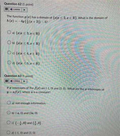 Solved The Function G X Has A Domain Of {x∣x≤2 X∈r} What