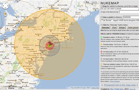 Nuclear Bomb Map Simulator