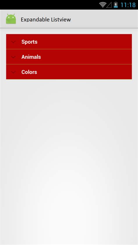 Android Expandable Listview Example Expandable Listview