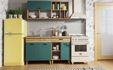 Кухня Маги А, Маги А, дъб евок + петрол | Мебели Виденов