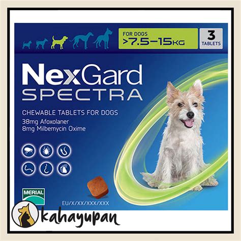 Nexgard Spectra Anti Tick Flea Mange And Deworming Chewable For Medum