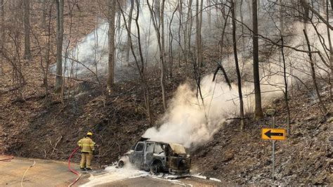 Burning Car Lights 50 Acre Brush Fire In Roanoke County