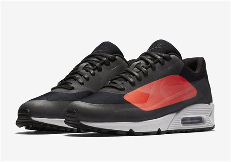 Nike Air Max 90 Big Logo Black Bright Crimson Sneaker Bar Detroit