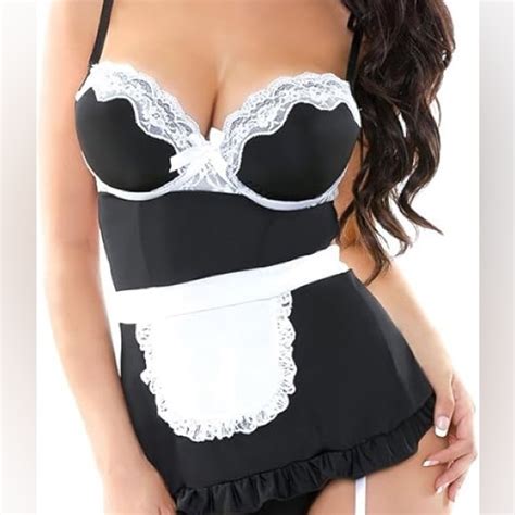 French Affair Intimates Sleepwear French Affair Sexy Maid Lingerie Size Large
