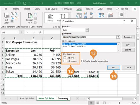 Excel Consolidate Customguide Hot Sex Picture