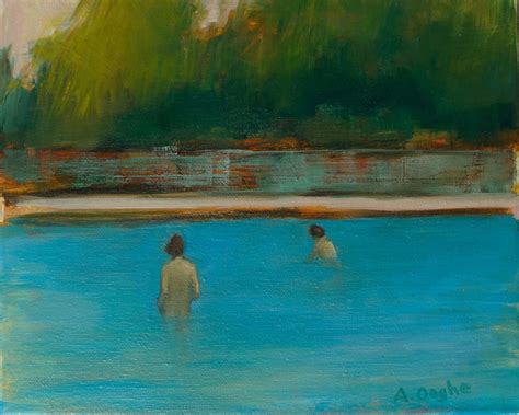 Women Wading Giclee Of Original Artwork Archival Print Nude Female