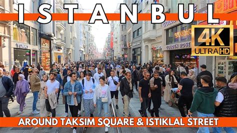 Istanbul Walking Tour Around Taksim Square Istiklal Street K Uhd