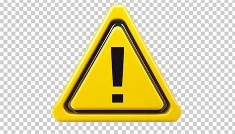 Warning triangle on transparent background Hazard warning sign | Premium AI-generated PSD