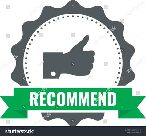 Recommended Stamp Sticker Seal Round Banner Stock Vector Royalty Free