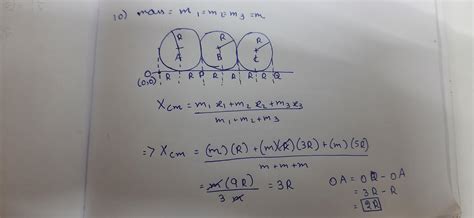 Three Identical Spheres Each Of Mass M And Radius R Are Placed Touching