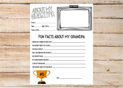 Grandpa Fathers Day Printable Grandpa Fathers Day Etsy