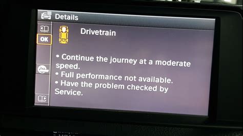 Bmw Drivetrain Malfunction Continue The Journey At Moderate Speed