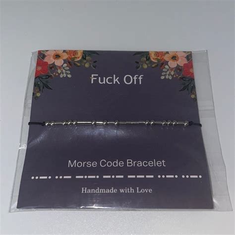 Jewelry Handmade Fuck Off Morse Code Bracelet Hidden Gift Poshmark