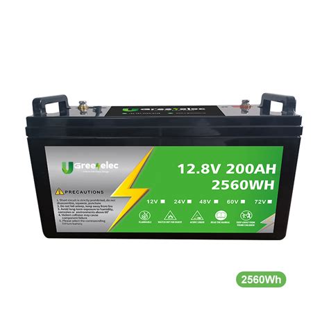 U Greenelec Lifepo Battery Pack Lithium Ion Batteries V Ah Solar