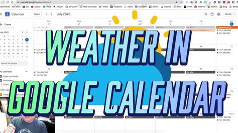 How To Add Weather To Google Calendar Youtube