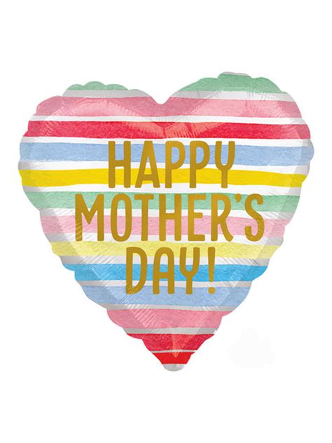 Happy Mothers Day Stripes Balloon 18 Foil