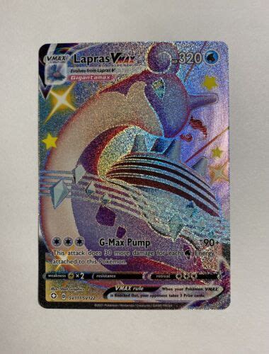 Pokemon Shining Fates Lapras Shiny Vmax Full Art Sv111sv122 Nm Ebay