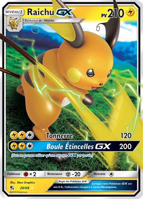 Raichu GX Destinées Occultes 20 Poképédia