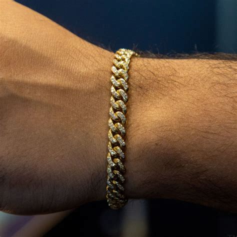 Affordable Iced Out Diamond Cuban Link Bracelet