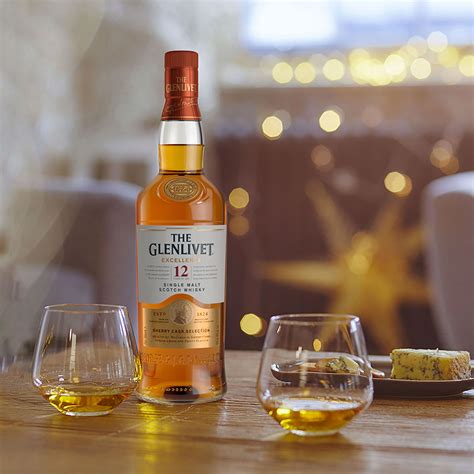 glenlivet格兰威特醇萃12年雪莉桶单一麦芽苏格兰威士忌700ml礼盒 虎窝淘