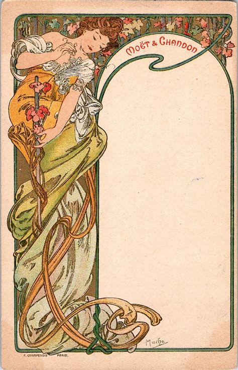 Lot Antique Postcard Art Nouveau ALPHONSE MUCHA