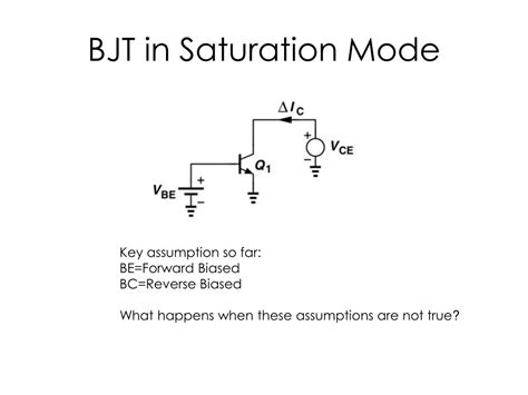 Ppt Operation Of Bjt In Saturation Powerpoint Presentation Free