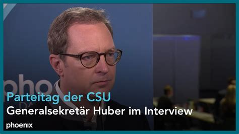 CSU Parteitag Generalsekretär Martin Huber im Interview am 23 09 23