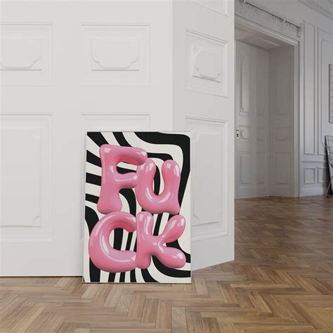 Fuck Printable Poster Funny Art Prints Sassy Quote Poster Swear Print Trippy Wall Art