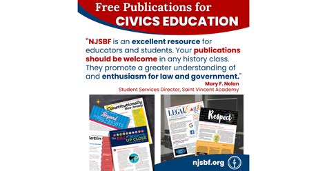 New Jersey State Bar Foundation Promotes Civics Education, Offering