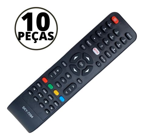 Kit 10 Controle Remoto Compatível Tv Philco Led Smart MercadoLivre