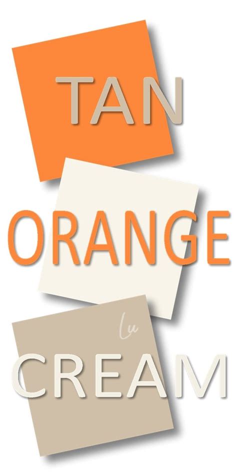 Tan Orange La Cream Color Palette Poster