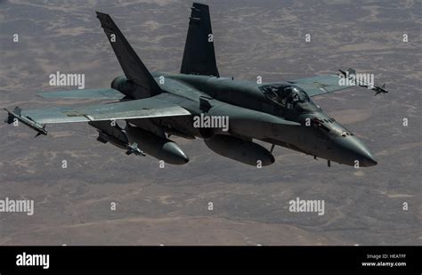 Royal Canadian Air Force Cf Hornet Flies Next To U S Air Force Kc