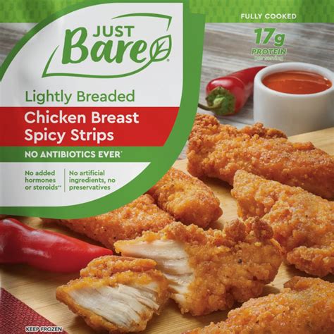 Lightly Breaded Chicken Spicy Breast Strip Just Bare